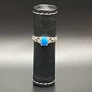 Blue Stone Filigree Women's Ring